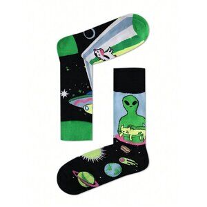 1 Pair Unisex Alien Pattern Mid-Calf Socks Four Seasons Style